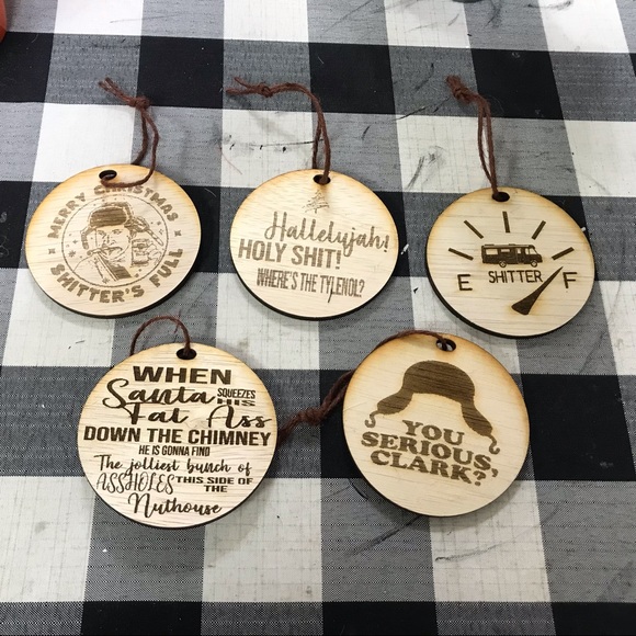 COPY - Laser cut Christmas vacation ornament set - Picture 1 of 1